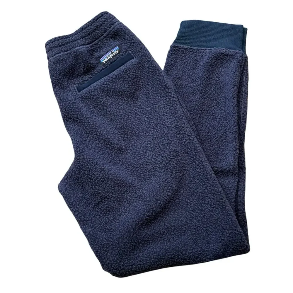Patagonia Shearling Nena Joggers Fuzzy Sweatpants Blue Women’s XXS 24x29” NWOT